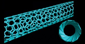 A carbon nanotube is a hollow tube consisting of repeating hexagonal arrangements of carbon atoms.